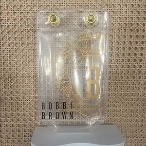 Bobbi Brown Transparent Pouch with Gold Design